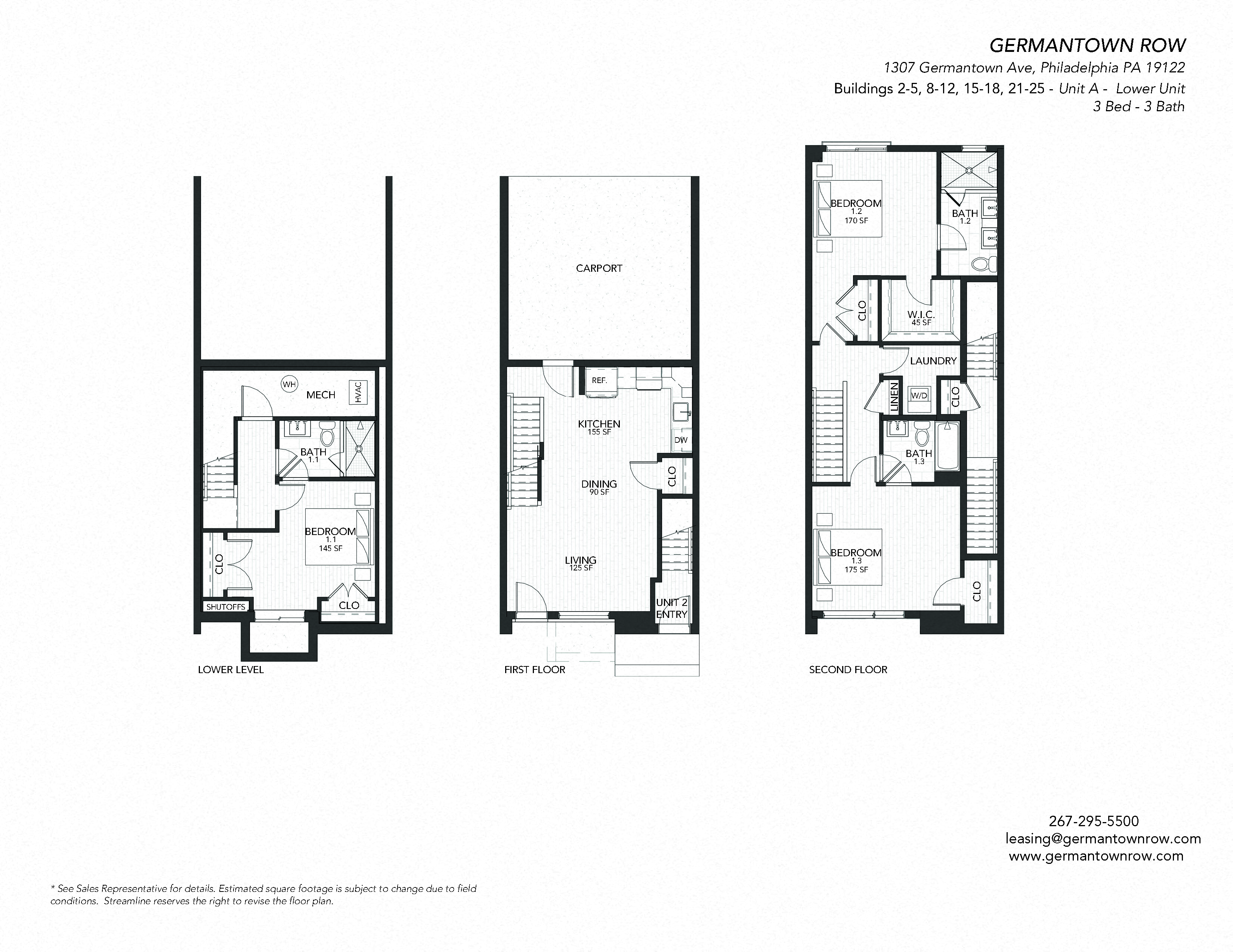 Floor plan for 2 beds, 2 baths, 1341 sqft